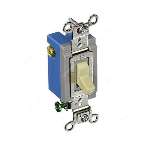 Hubbell 3 Way Toggle Switch, HUBHBL1203I, 15A, 120-277VAC