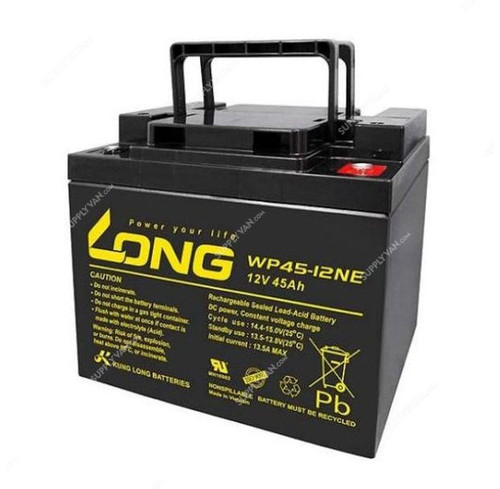 Long Rechargeable Sealed Lead Acid Battery, WP45-12NE, 12V, 45Ah