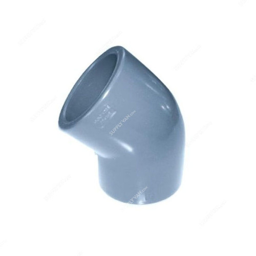 Atlas Elbow Pipe Fitting, E4575, UPVC, BSP, 75MM, 45 Degree