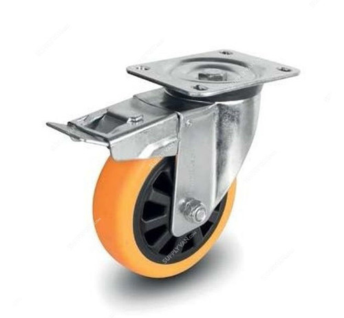 Brake Plate Caster, 47040, Medium Duty, 4.2CM, 50Kg