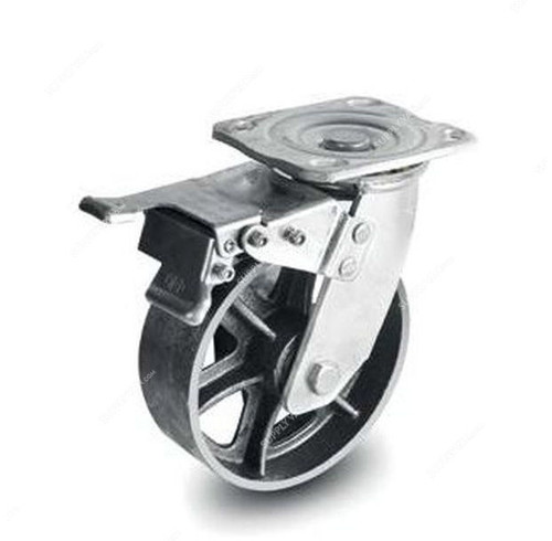 Brake Plate Caster, 103200TL, Heavy Duty, 20CM, 450Kg