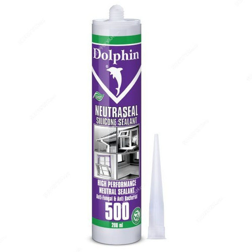 Dolphin Silicone Sealant, 500, Neutraseal 500, 280ML, PK24