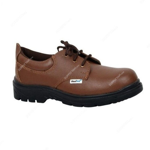 Vaultex Steel Toe Safety Shoe, ESY, Size41, Brown, Low Ankle