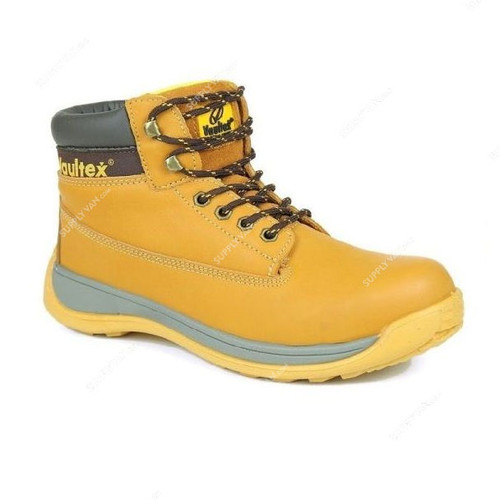 Vaultex Steel Toe Safety Shoes, JSO, Size42, Honey, High Ankle