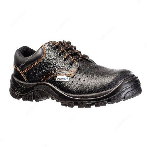Vaultex Steel Toe Safety Shoes, DRY, Size42, Black, Low Ankle