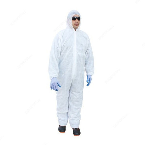 Vaultex Disposable Coverall, DCC, 30GSM, 5XL, White