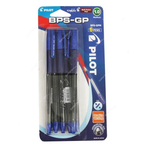 Pilot Ballpoint Pen, BPS-GPM-BT6, 1MM, PK6