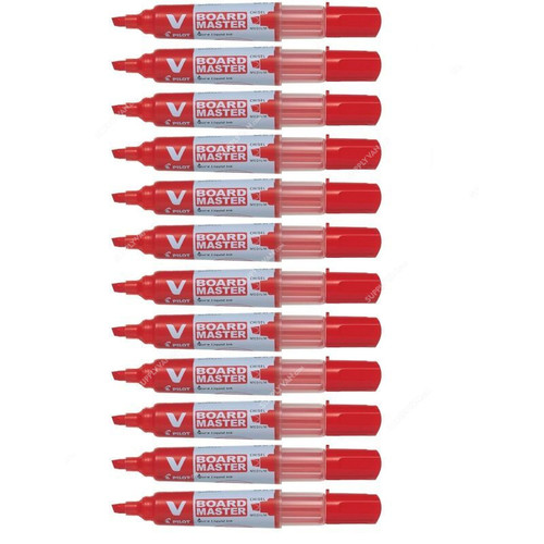 Pilot Marker, WBMA-VBM-MC-R, V-Board Master, Red, PK12