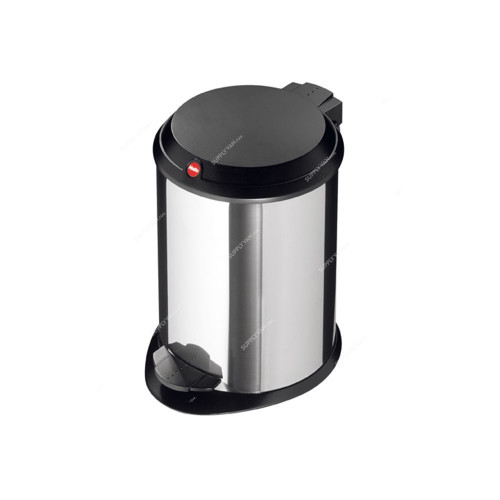 Hailo Pedal Waste Bin, HLO-0704-010, Pedal Bin T1 S, 4 Litres, Silver