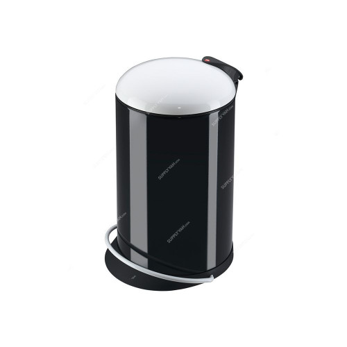 Hailo Pedal Waste Bin, HLO-0516-910, TopDesign M, 13 Litres, Black and White