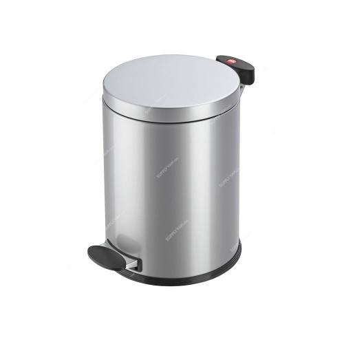 Hailo Pedal Waste Bin, HLO-0514-201, TX M, 11 Litres, Silver