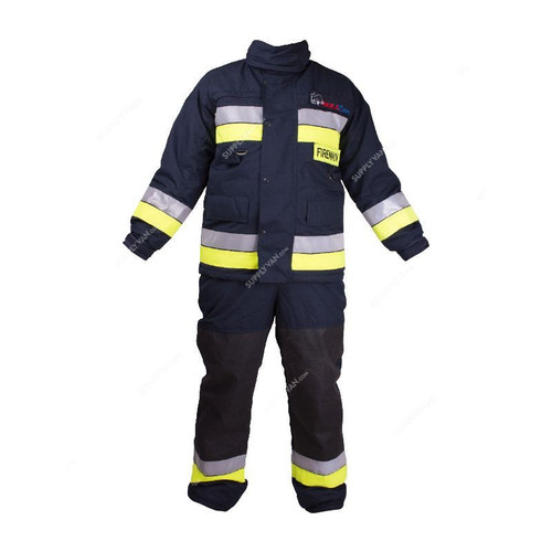 Bulldozer Turnout Coverall, BD-US-1-6K-Nomex-IIIA, Nomex, XL, Navy Blue