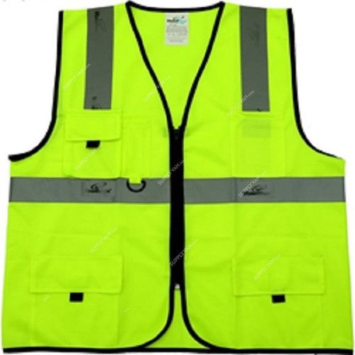 Vaultex Executive Reflective Vest, SBQ, 165 GSM, M, Yellow