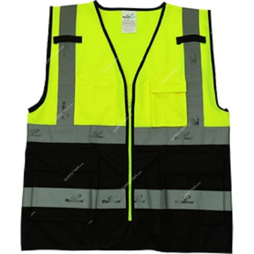 Vaultex Reflective Vest With Pen Pockets, IKT, 186 GSM, XL, Yellow