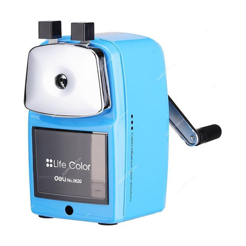 Deli Rotary Pencil Sharpener, E0620, 1 Hole, Blue