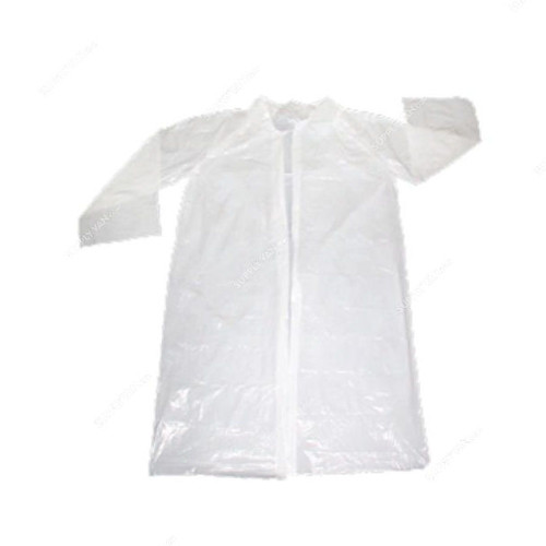 Hotpack PE Visitor Coat, Pevc, White, 200 Pcs/Carton