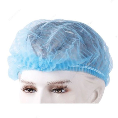 Hotpack Nurse Bouffant Cap, Ncapblue, Blue, 1000 Pcs/Carton