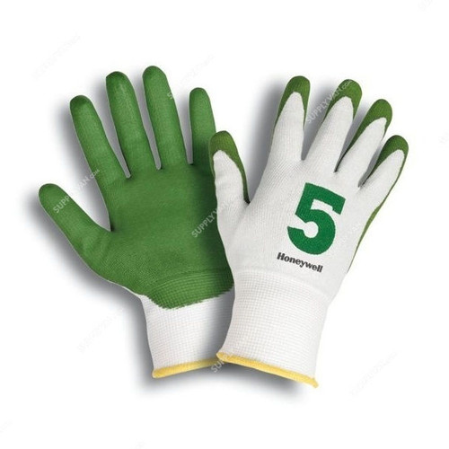 Honeywell Gloves, NAO2, Check and Go, Size10, Green and White, PK20