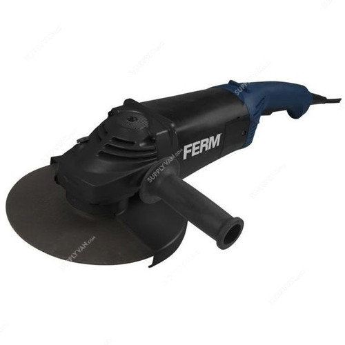Ferm Angle Grinder, AGM1077P, 6500RPM, 2000 Watts, Blue and Black