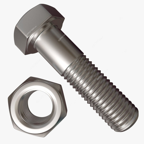 Nut and Bolt Set, Metal, Silver