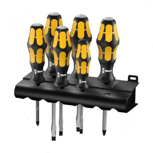 Wera Screwdriver Set, 05-018282-001, Kraftform Series, 6 PCS/Set