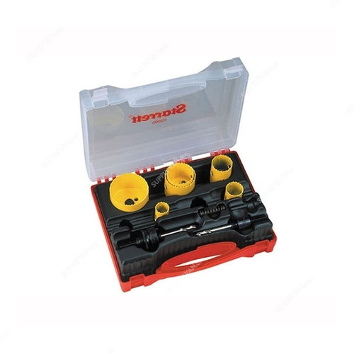 Starrett Hole Saw Kit, KS2000G, High Speed Steel, 22-64MM, Yellow, 6PCS