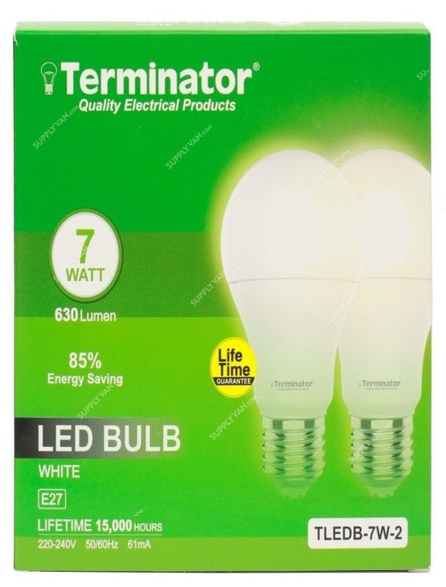 Terminator LED Bulb, TLEDB-7W-2, 61 mA, 7W, 630 LM