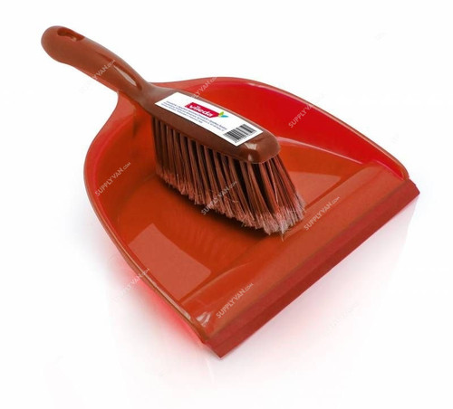 Vileda Colors Dustpan Set, VLFC70359, Red