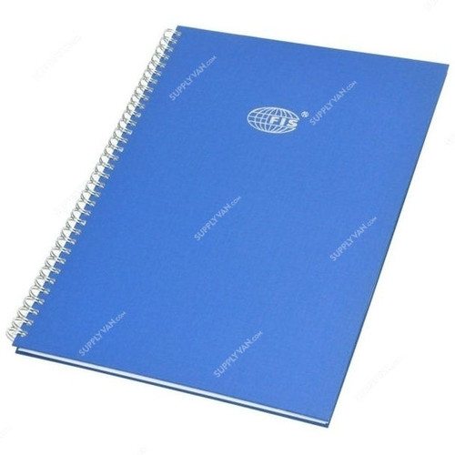 FIS 5MM Square Lines 2 Quire Manuscript Book with Spiral Binding, FSMNA42Q5MSB, 210 x 297MM, 96 Pages, Blue