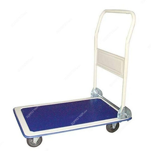 Foldable Platform Trolley, 300 kg, Silver and Blue