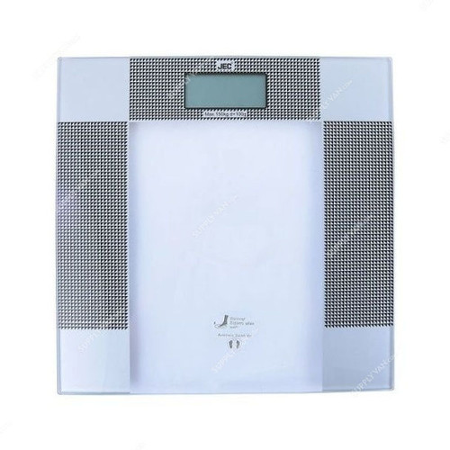 JEC Tempered Glass Platform Digital Scale, EPS-2017, White