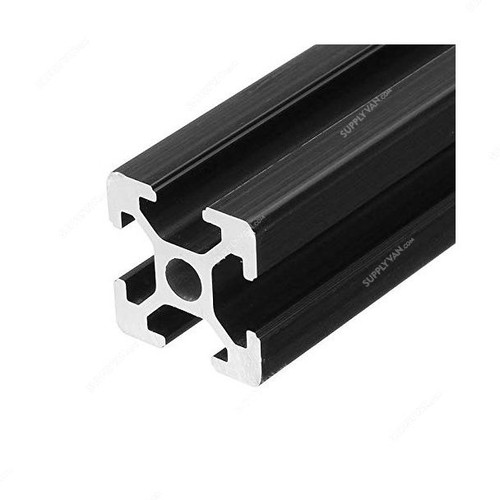 Extrusion T-Slot Profile, 20 Series, Aluminium, 20 x 20MM, Black, PK4