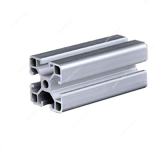 Extrusion T-Slot Profile, 40 Series, Aluminium, 40 x 40MM, PK4, Silver