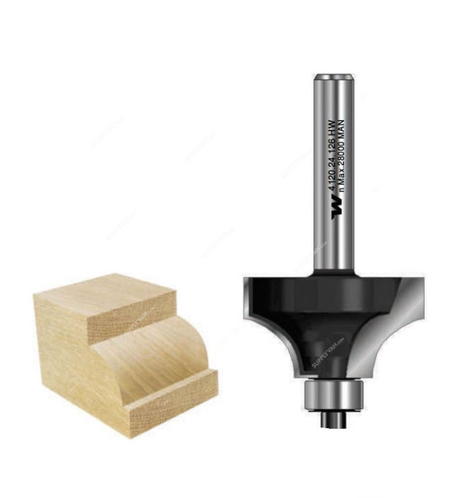 Witox Beading Router Bit W/ Ball Bearing, 4120.24.126, TC, 24.7 x 12.7MM