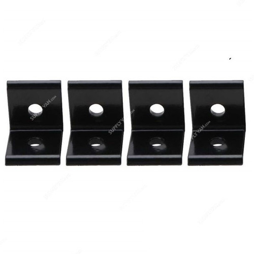 Extrusion Inside Corner Bracket, 4545, 45 Series, 2 Hole, Aluminium, 41 x 45MM, Black, PK4