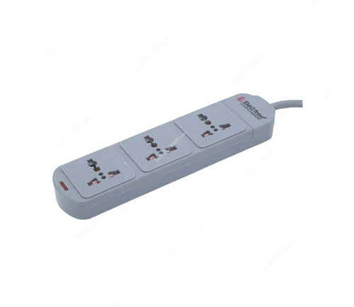 Electron Extension Socket, EL3023, 2 Mtrs, 2 Way, Grey and Orange