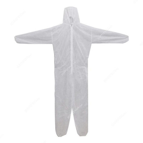 Disposable Coverall, L, White