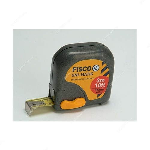 Fisco Measuring Tape, UM3ME, Uni-Matic, 3 Mtrs x 16MM