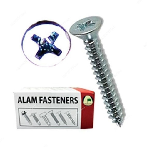 Alam Fastener Self Tapping Screw, ASTST1-1-2X6, CSK, M6 x 1/2 Inch, China, PK900