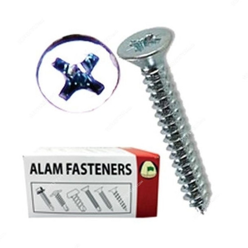 Alam Fastener Self Tapping Screw, ASTST2X6, CSK, M6 x 2 Inch, China, PK450