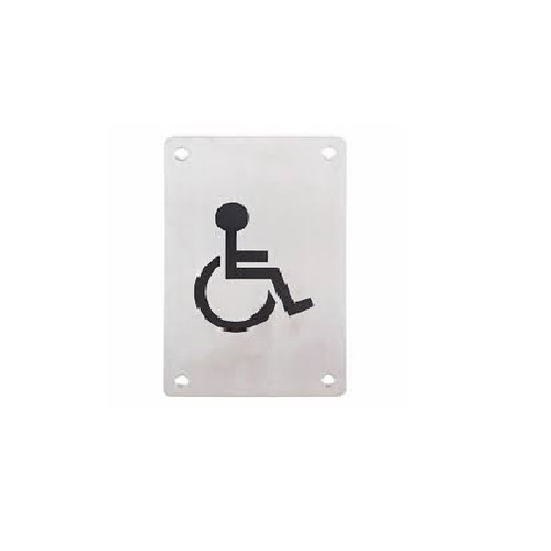 Dorfit Handicap Symbol Engraved Sign Plate, DTSPH002, Round, 76MM, Satin