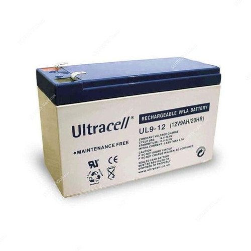 Ultracell VRLA Battery, UL9-12, 12V, 9A