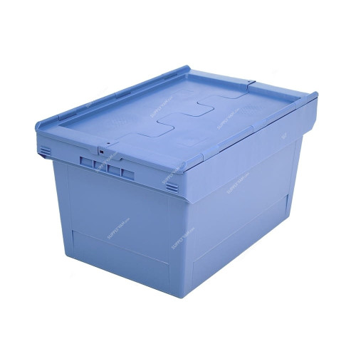Bito Attached Lid Container, MBD64321, Polypropylene, 58 Ltrs, 610 x 400MM, Light Blue