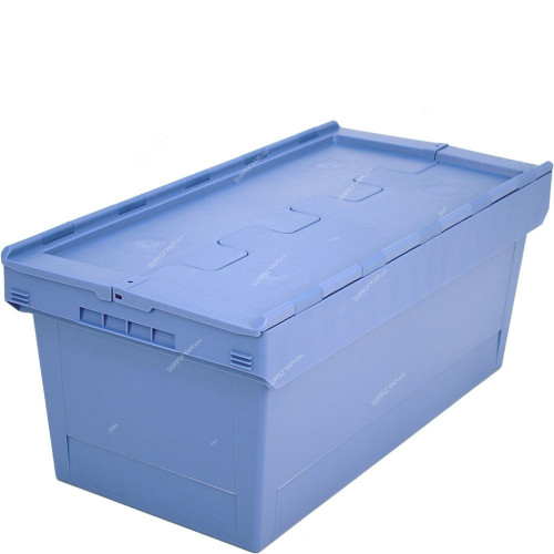 Bito Multipurpose Container With Attached Lid, MBD84321, Polypropylene, 76 Ltrs, 810 x 400MM, Light Blue