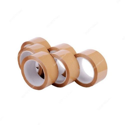 Bopp Tape, 50 Micron Thk, 48MM Width x 50 Yards Length, Brown, 36 Pcs/Pack