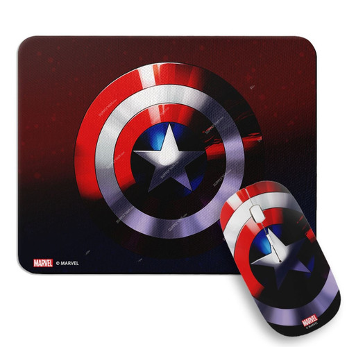 Wackylicious Captain America Wireless Mouse With Mouse Pad, 1354-1231-613, Combo Offer