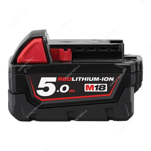 Milwaukee Extended RedLithium Battery, M18B5, 18V, 5.0Ah