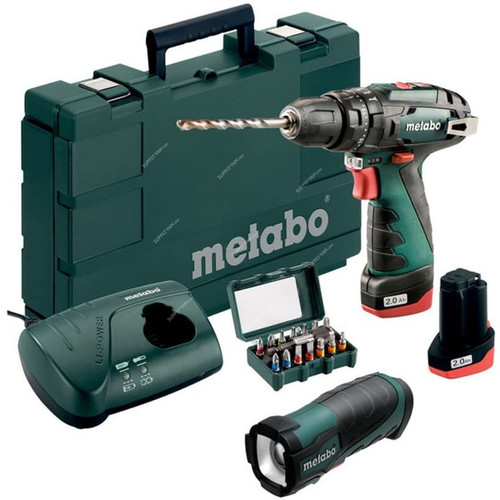 Metabo Basic Impact Drill Set, PowerMaxx-SB, 10.8V, 34 Nm