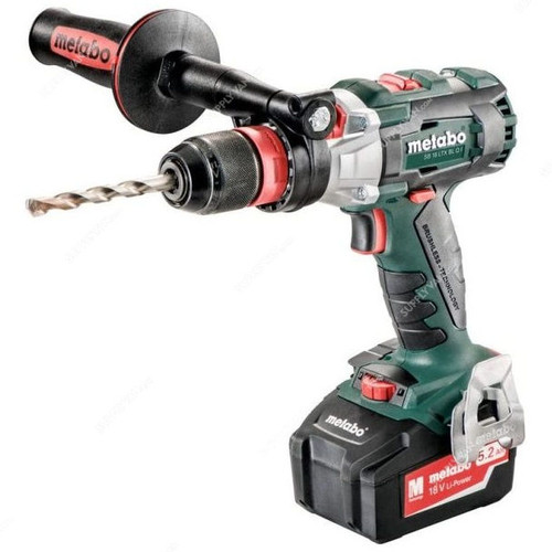 Metabo Cordless Hammer Drill With Plastic Case, SB-18-LTX-BL-Q-I, 18V, 2 x 5.5Ah Battery