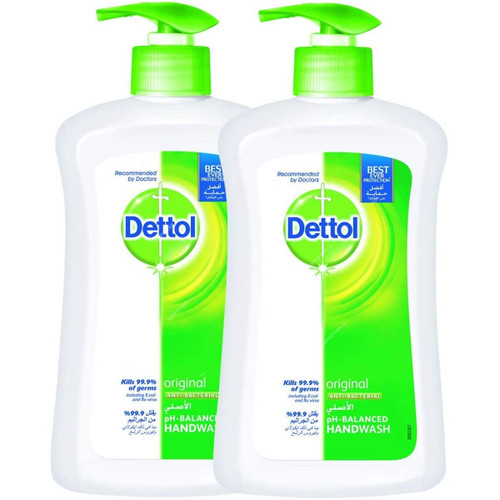 Dettol Original Anti-Bacterial Hand Wash, Pine Nuts, 200ML, 2 Pcs/Pack